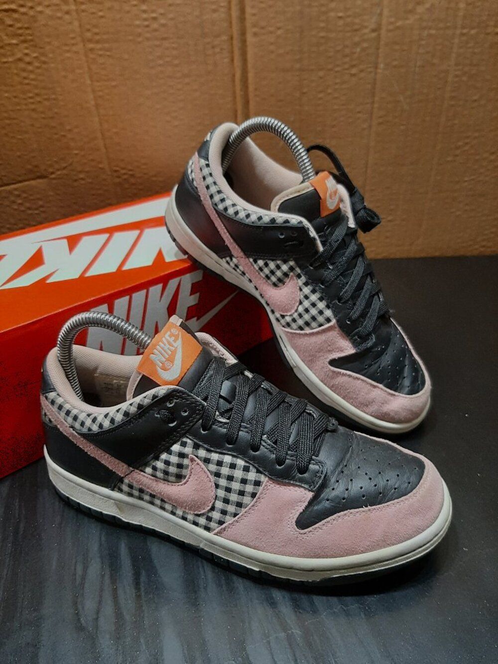 2006 Nike Dunk Low Women's Picnic Pink Plaid Sz 7 308608-161 Vtg Rare Sneakers - Picture 11 of 16
